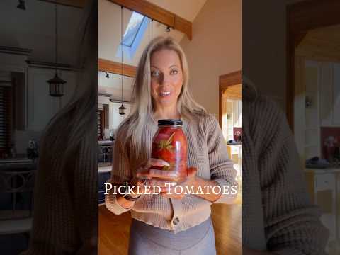 Easiest Pickled tomatoes!  Let me know if you have any questions!  #pickledvegetables 😘 Anya