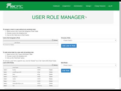 Roles and User Role Manager Updates