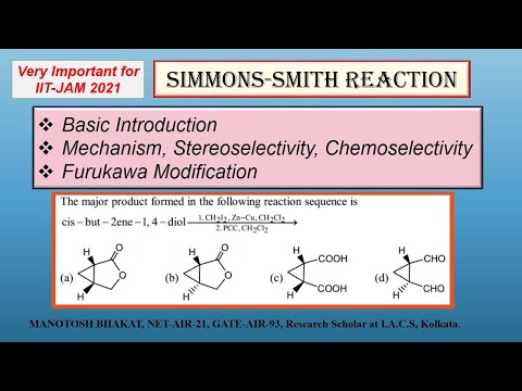 Simmons-Smith Reaction||Mechanism, Stereoselectivity, Chemoselectivity||Furukawa Modification