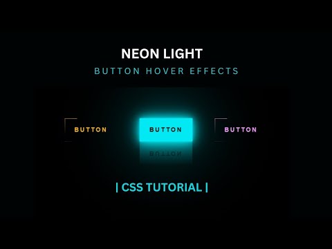 How to make Neon Button Hover Effects | HTML CSS & JS Tutorial