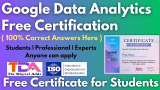 Google Data Analytics Professional Certificate | Data Analytics Free Courses and Certifications