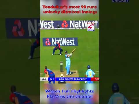 Tendulkar's most unlucky 99 run dismissal in cricket  history