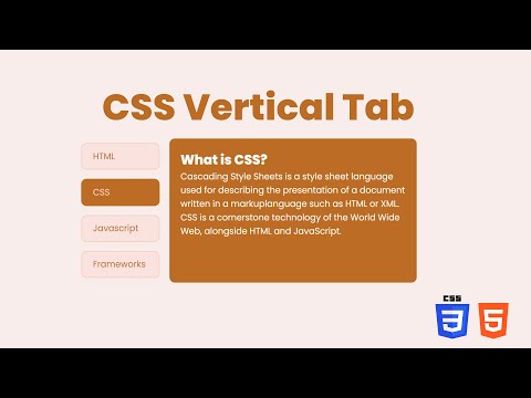 How to Create Vertical Tab using HTML, CSS - Responsive Vertical Tab Design