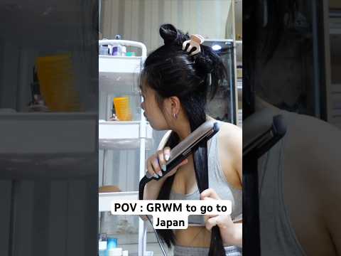 POV : GRWM to go to Japan #grwm #japan #travel #grwmoutfit #grwmreel #comfort #plane #grwm2023