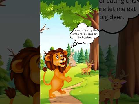 The greedy lion | short story for kids | moral stories for kids | kids story | #shorts #shortvideo