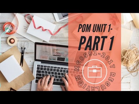 POM MCQS | UNIT-1 | 2017 regulation | anna university syllabus