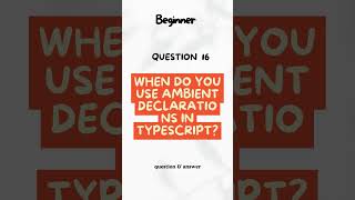 When Do You Use Ambient Declarations in TypeScript? #shorts #ytshorts #codewithchitra