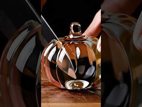 Asmr glass Pumpkin cutting #asmr #glasscutting #pumpkin