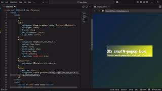 Smooth glassy 3D pop-up box 😱 | HTML CSS