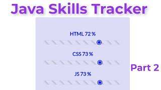 Html, css, javascript Web Dev Skills Tracker. Part 2.