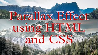 6 Parallax Effects using HTML & CSS Only || No JavaScript || MasterEagle