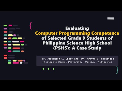 Computer Programming Competence of Grade 9 Students: A Case Study