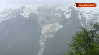 Video captures a glacier partially collapsing in the Swiss Alps | REUTERS
