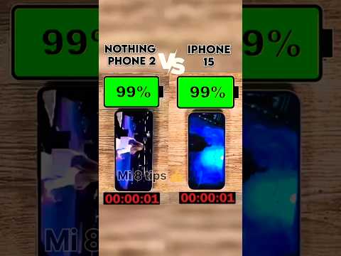 Iphone 15 vs nothing phone 2 speed test who's the real speed #tech #ytshorts #shortsvideo #apple