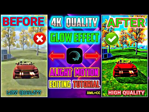 4k Quality Glow Effect Editing Tutorial || how to increase free fire video editing quality
