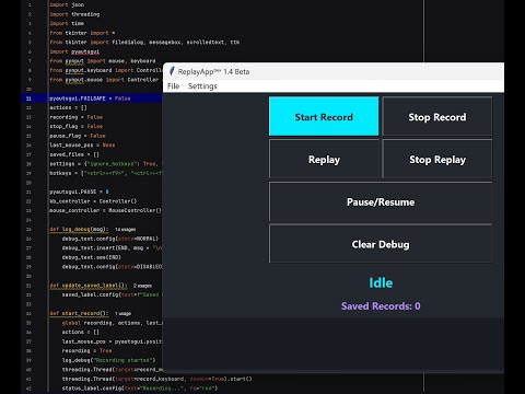When you record your actions and replay it- My quest of making the replay app