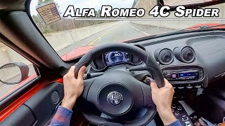 Driving The Last Alfa Romeo 4C Spider Ever Made - Raw Sports Car Discontinued (POV Binaural Audio)