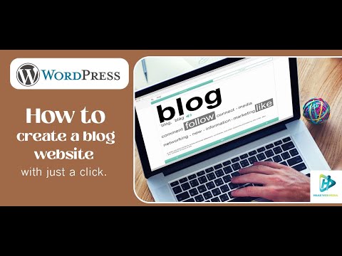 How to build a blog website with just a click.