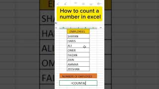 Count function in excel#exceltips #viral #exceltutorial #excellearning #excelformulas