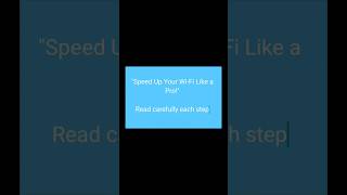 "Top Wi-Fi Hacks You Wish You Knew Earlier!"  #WiFiTips #InternetSpeed #SpeedUpWi