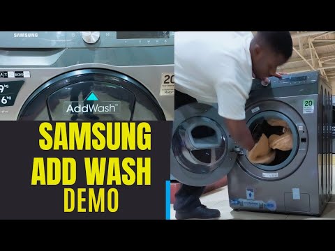 SAMSUNG ADD-WASH 9/6kg Washer Dryer WD90T554DBN  USAGE DEMO