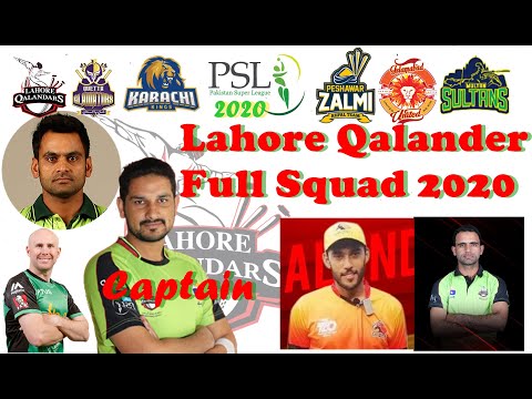 Lahore Qalandars Squad 2020 || Lahore Qalander final team for psl 5