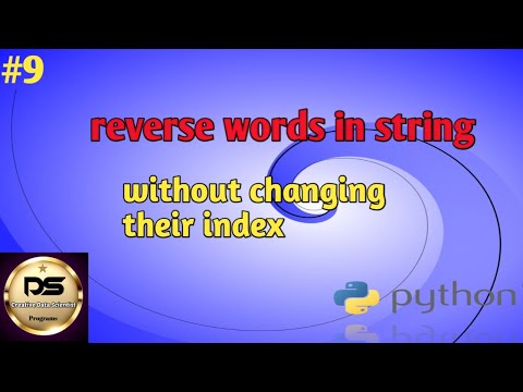 reverse words of string in python #9| reverse words without changing their index|#CreativeDataScien