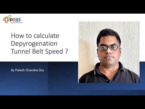 How to calculate depyrogenation tunnel belt speed