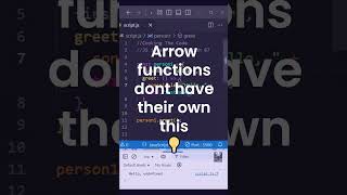JS interview Q67: So "this" is it? 😪🏹 #arrowfunctions #javascriptinterview #coding #devshorts