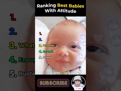😎 Ranking the Best Babies With Attitude Ever! #baby #shorts