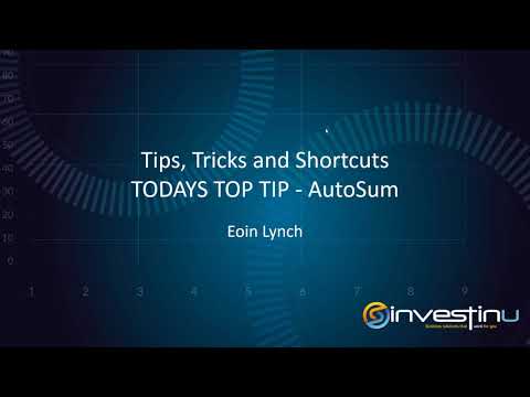 Tips, Tricks and Shortcuts - AutoSum