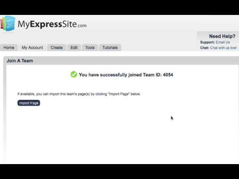 Join A Team Feature in MyExpressSite