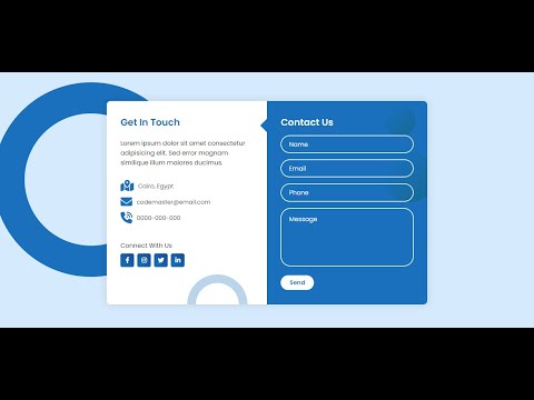 create Animated contact form using HTML & CSS  | step by step