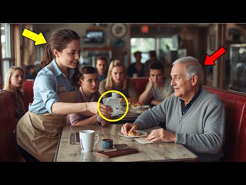 Waitress Helps Old Man With Bill — Shocked When He Turns Out to Be a Billionaire Grandpa...