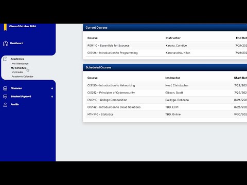 Where Can I See My Upcoming Course Schedule?