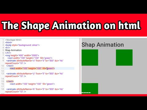 Rectangle shape on html animation