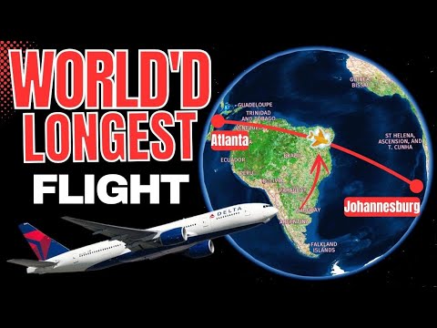 World Longest Flight ✈️ DL200 | Atlanta (ATL) to Johannesburg (JNB) | Flight Routes