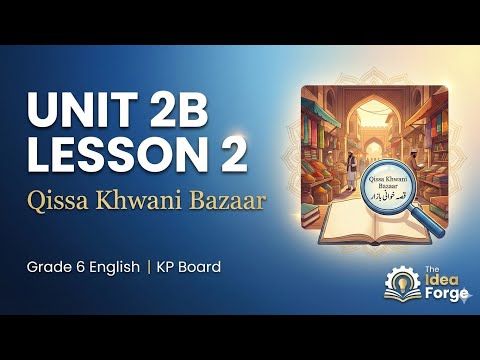 Grade 6 English KP Board | Unit 2B - The Old Qissa Khwani Bazaar | Translation, Vocabulary & Grammar