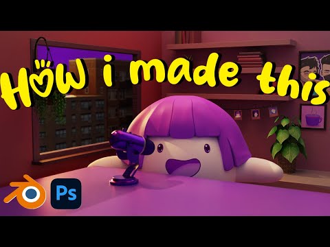 I created @Swasti1 's character in 3D using Blender & Photoshop