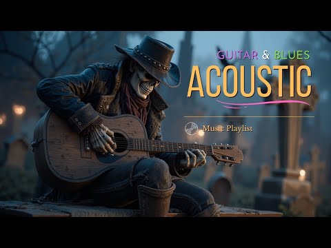 Eerie Acoustic Guitar Vibes ~ Chill Slow Blues for Spooky Nights | Halloween Music