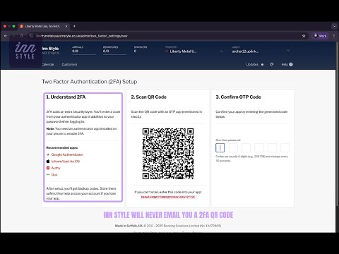 How To Inn Style? 2FA Two Factor Authentication Setup