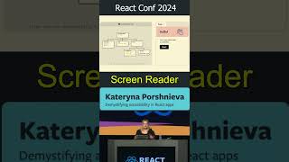 How web accessibility uses html semantics! #reactconf #react