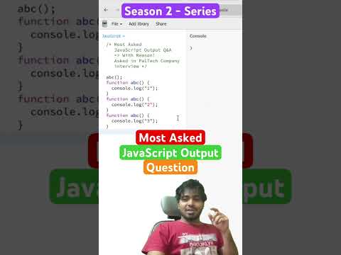 (Q-42) Most asked JavaScript Output interview question #interview #javascript #frontend