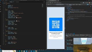 Building QR Code Card | HTML CSS | Handcam Coding ASMR
