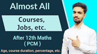 what are career option after 12th maths | courses after 12th science maths | PCM career options