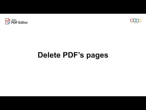 How to delete PDF's pages using Zoho PDF Editor