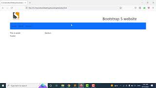 9. bootstrap 5 -  layout designing -  menu of a web page   part 01