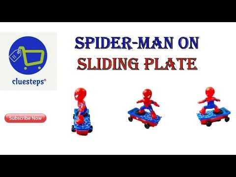 Spiderman on Skating Board Musical Toy for Kids|Spider Man Toy