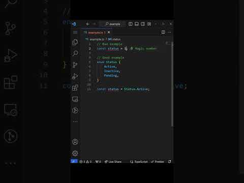Clean Code - Use enum  #cleancode #programming #typescript