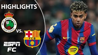 Racing Santander vs. Barcelona | Copa del Rey Highlights | ESPN FC